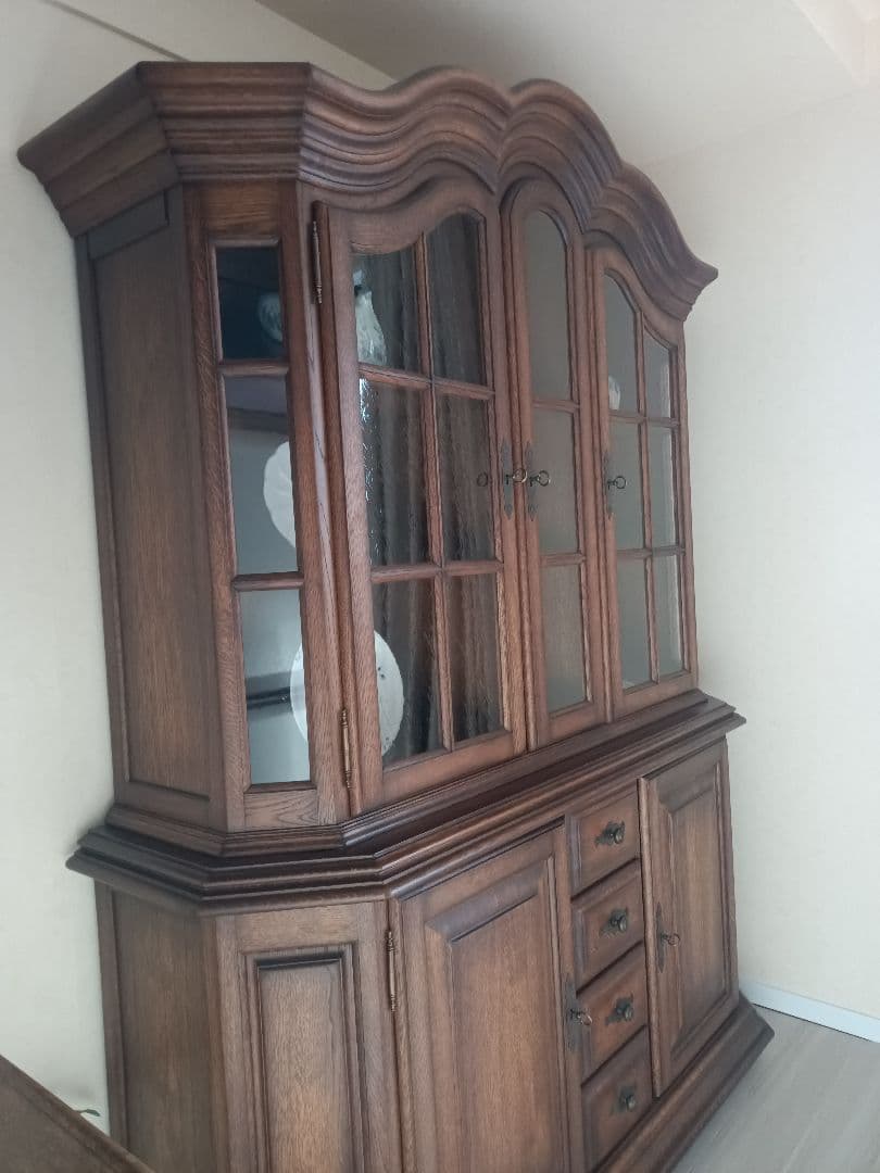 高級オランダ製　クラシック　アンティーク　木製グランドキャビネット　カップボード