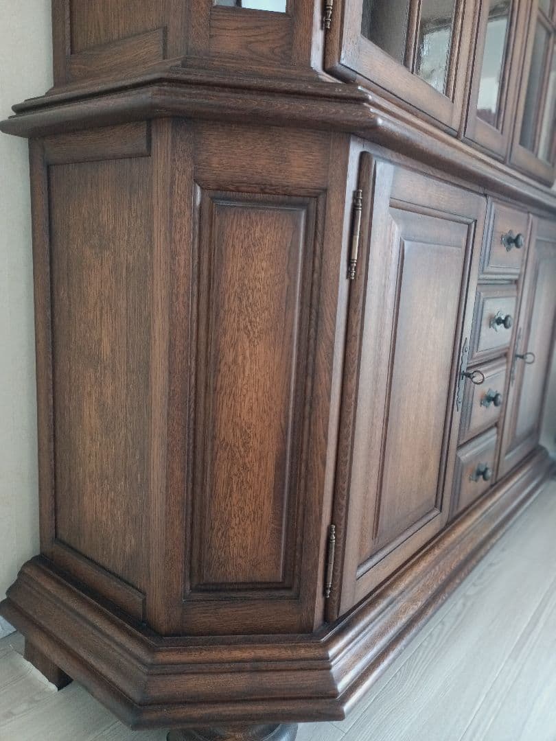 高級オランダ製　クラシック　アンティーク　木製グランドキャビネット　カップボード
