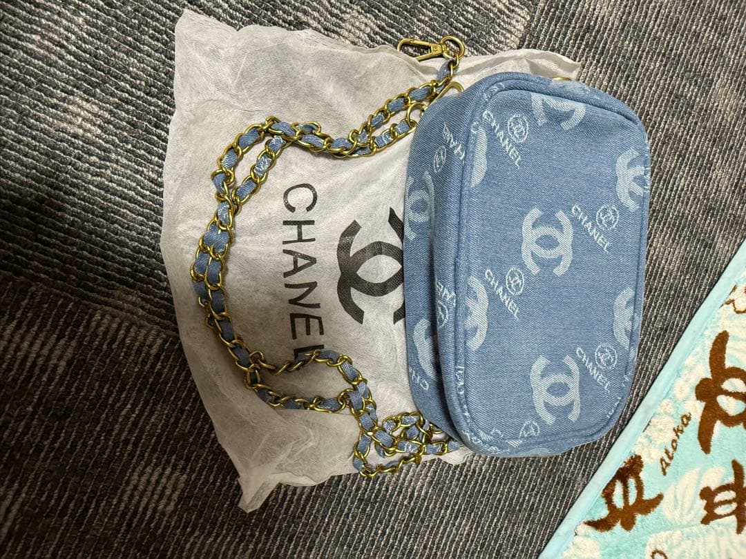 CHANEL ノベルティ　ブルー　 デニムショルダーバッグ