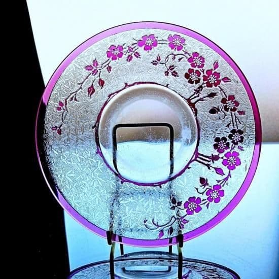 花のオールドバカラ エグランチエのプレート【1916年】