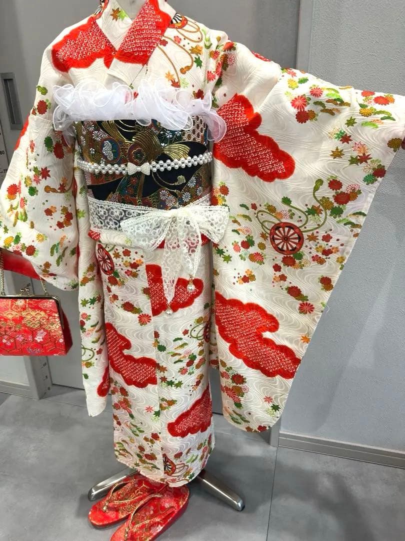 七五三　正絹　着物　フルセット　7歳　女の子　　絞り