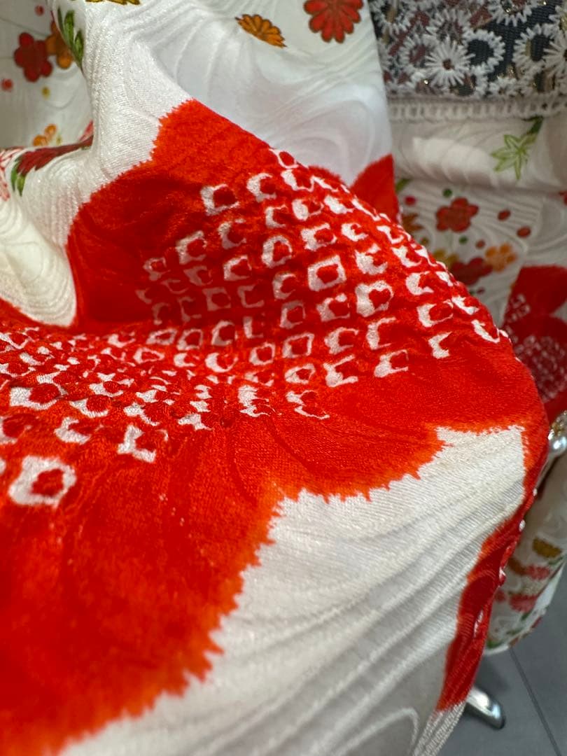 七五三　正絹　着物　フルセット　7歳　女の子　　絞り