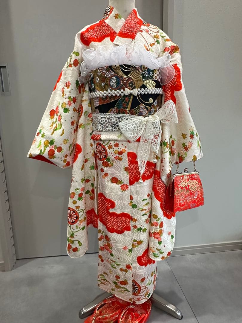 七五三　正絹　着物　フルセット　7歳　女の子　　絞り