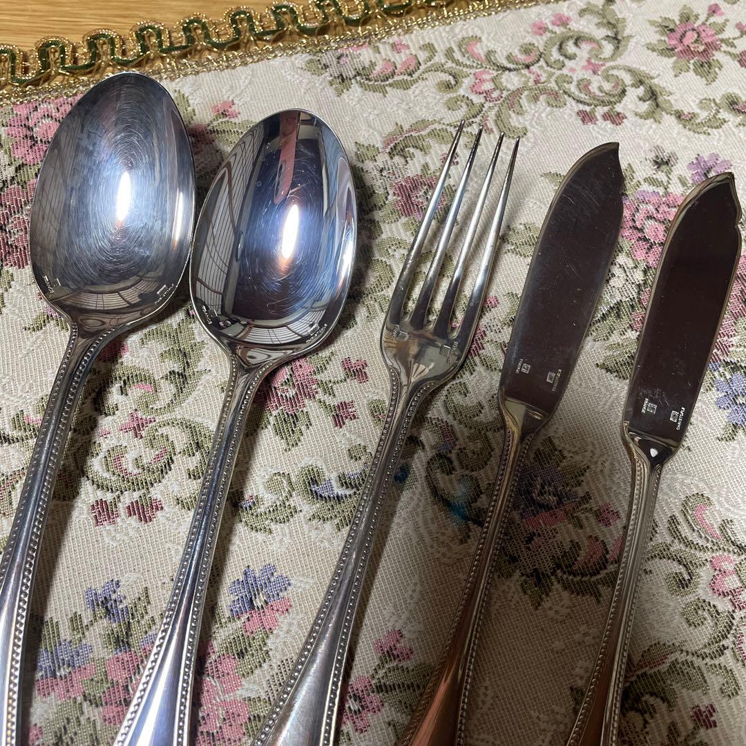 クリストフルChristofleパールシリーズ　スプーンフォークナイフ