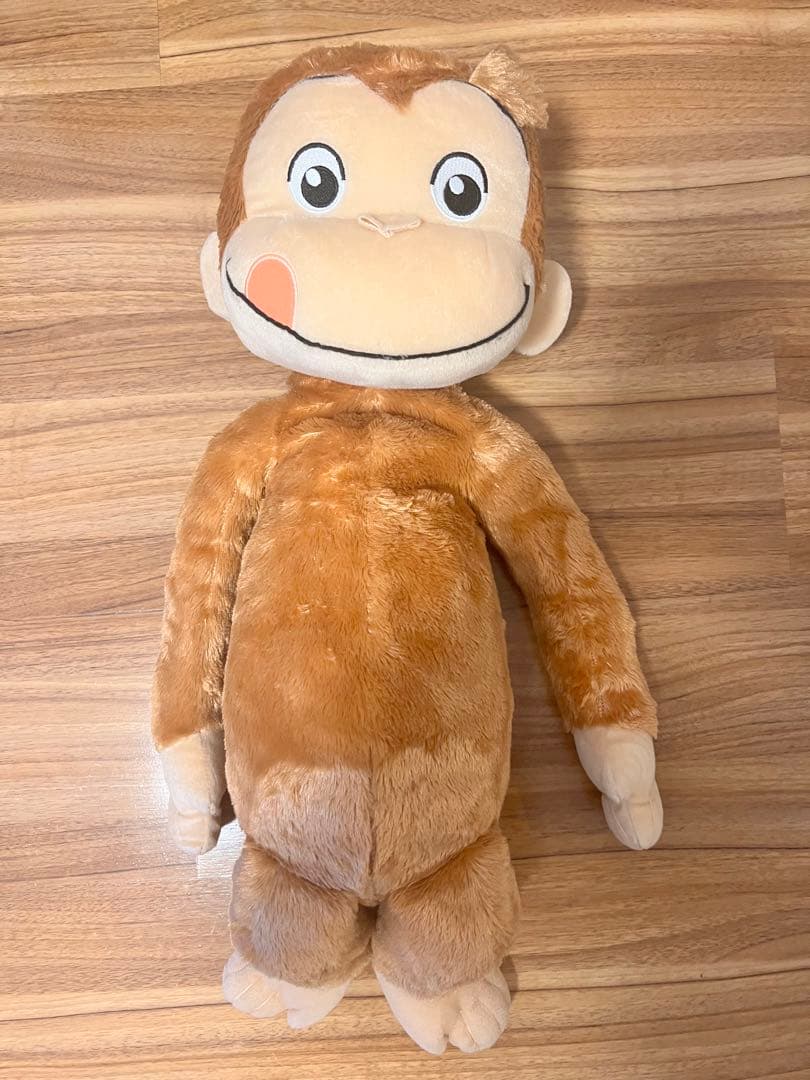 早い者勝ち】おさるのジョージギガジャンボペロリぬいぐるみSnowMan