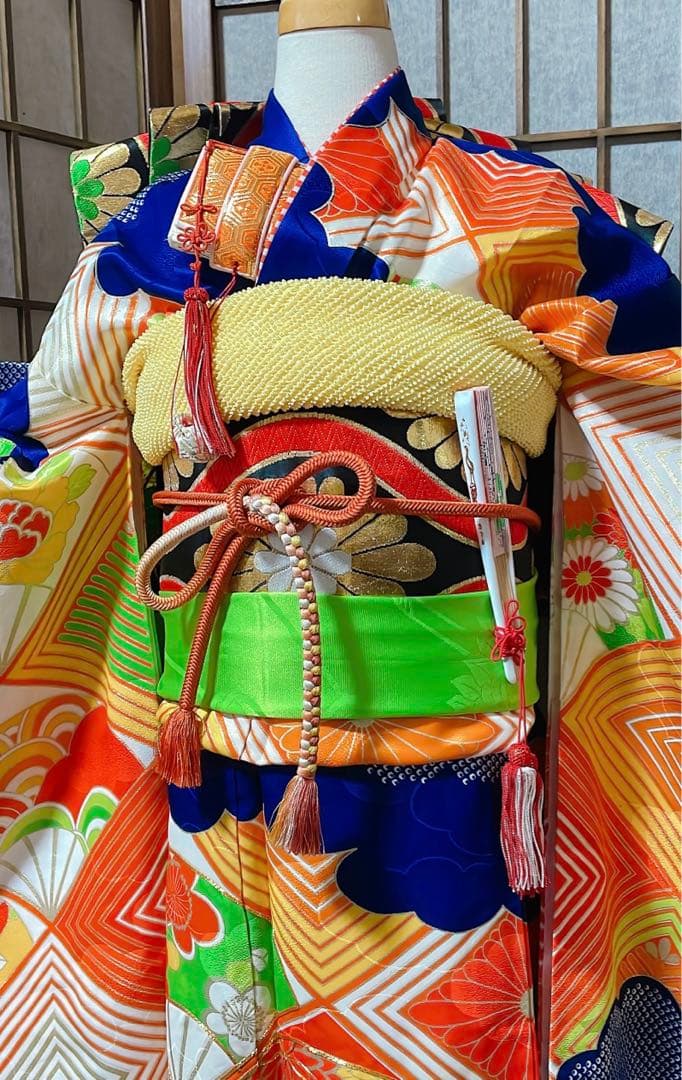 七五三レトロ古典柄ぽっくり草履セット