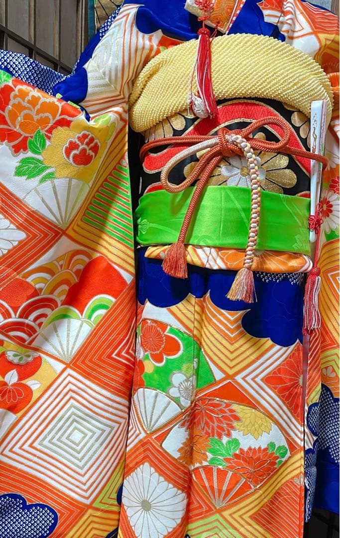 七五三レトロ古典柄ぽっくり草履セット