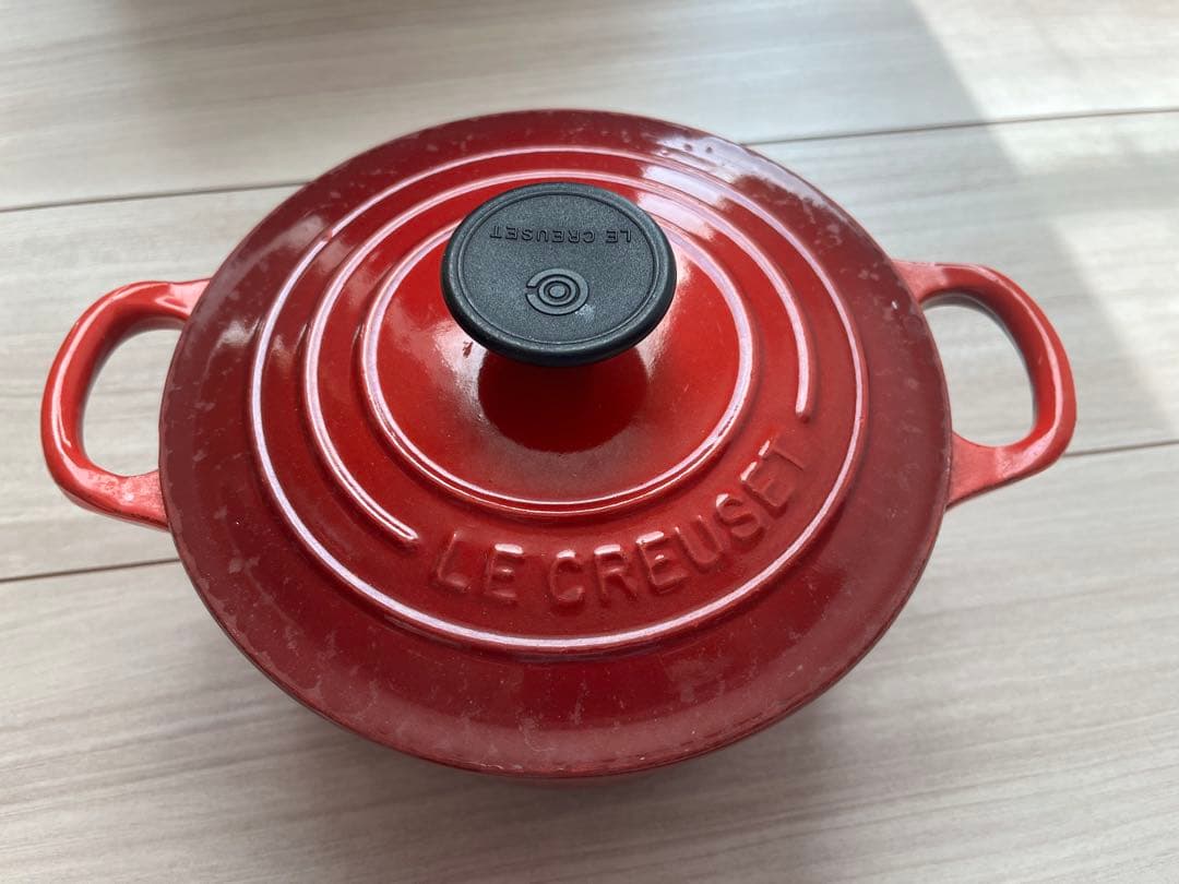 オブジェに LE CREUSET 両手鍋 赤 直径16cm - メルカリ