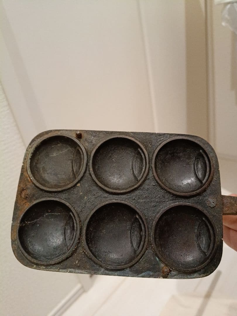時代物　和菓子　焼き型　煎餅焼き器 金属製 菓子型 古道具 鉄製 調理器具