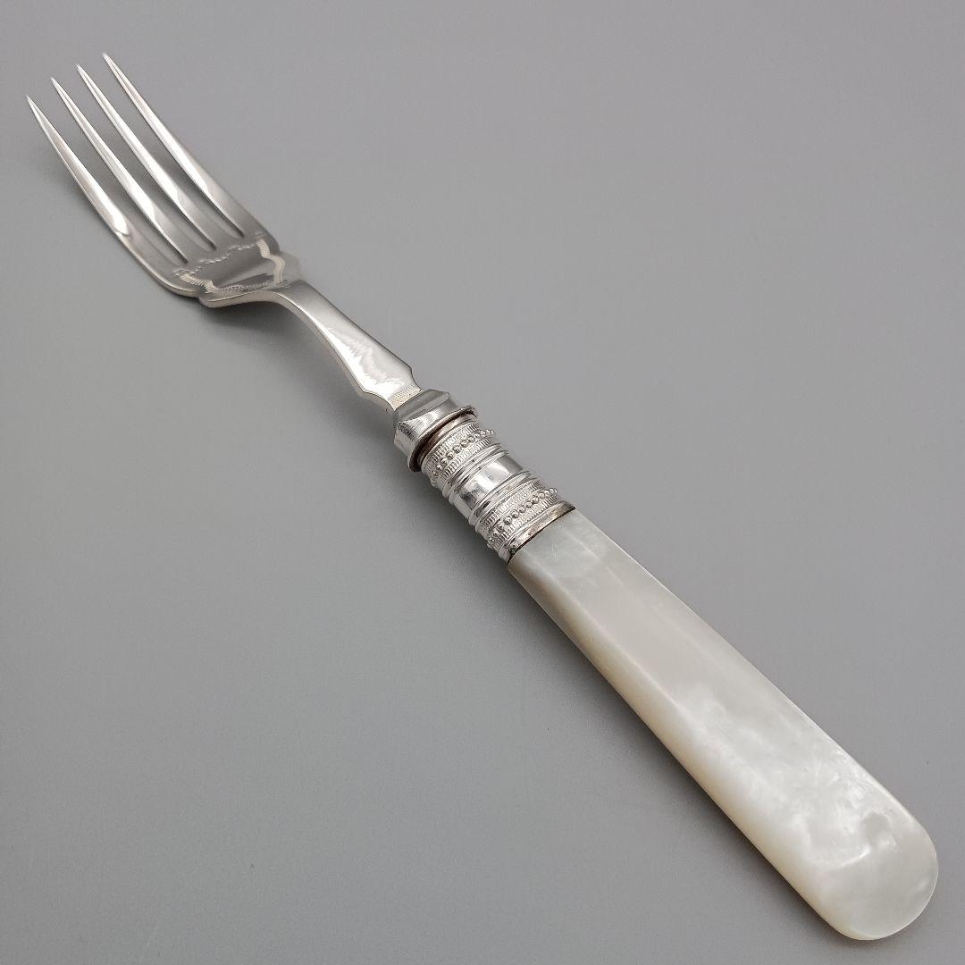 イギリス 白蝶貝 カトラリー 24本セット デザートフォーク ナイフ