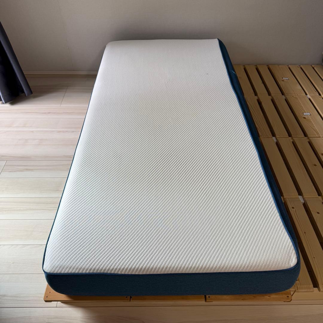 シングルエアーマットレス ホワイト/ブルー