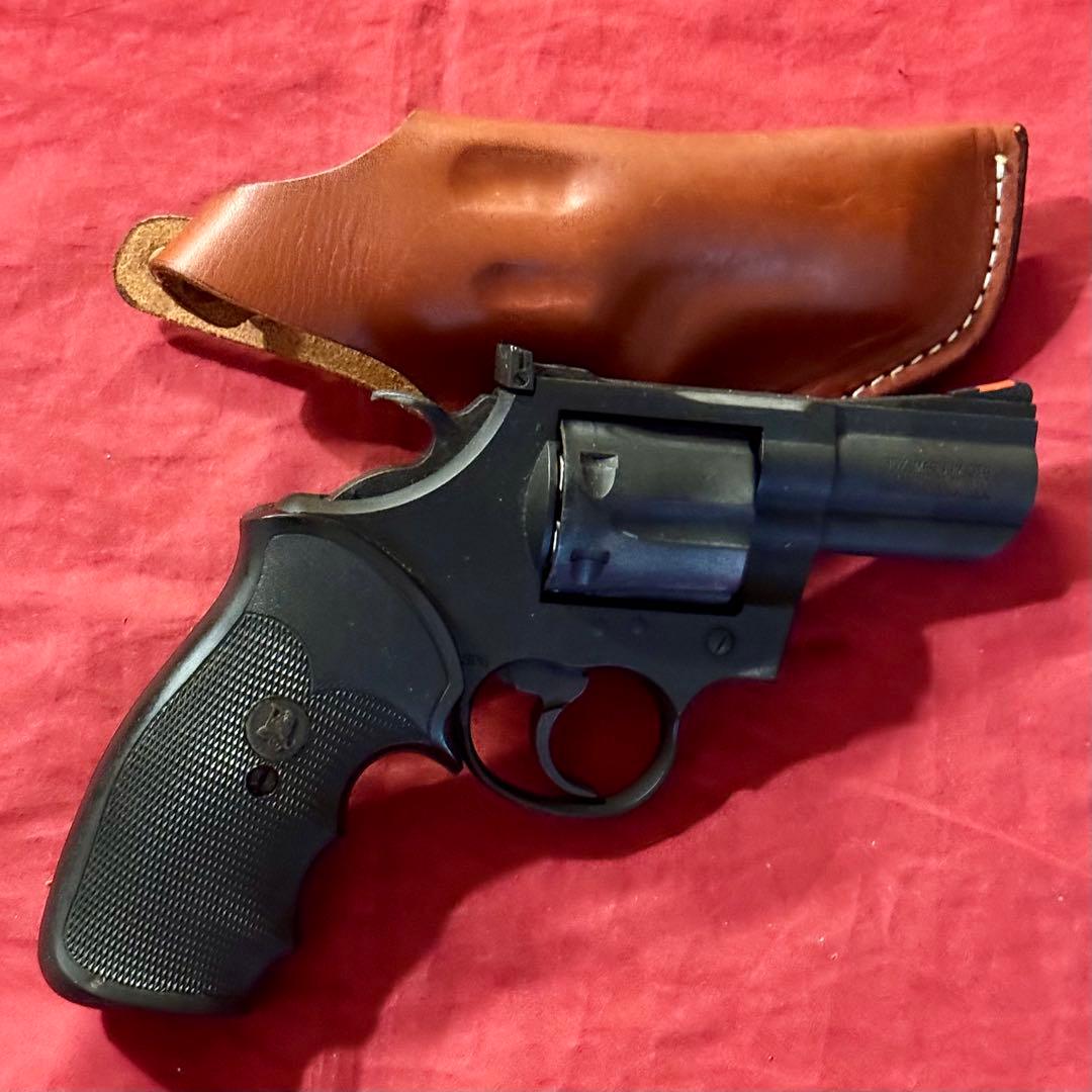整備済 革製 スナブノーズ リボルバー用 ヒップ ホルスター 右利き用