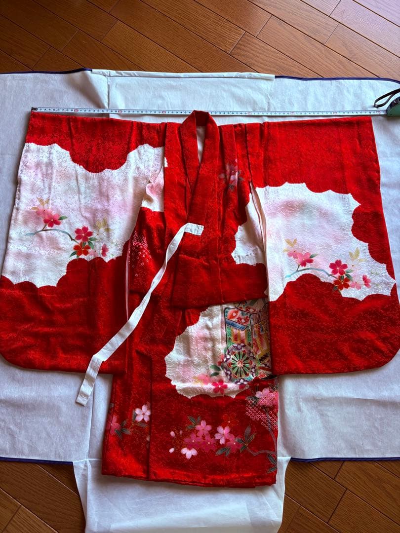 七五三　お宮参り　お着物　正絹　絞り