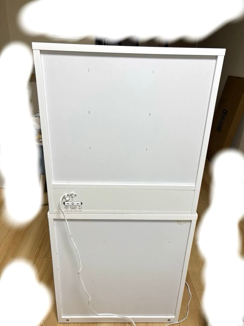 ホワイト ドレッサー・鏡台 棚付き