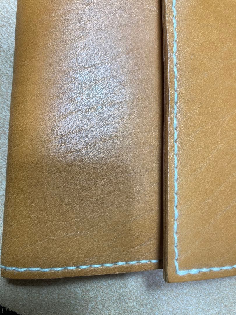 レザー フラップ式 カードケースキャメル