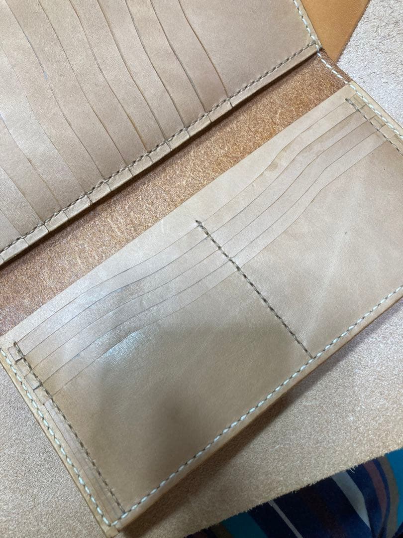 レザー フラップ式 カードケースキャメル