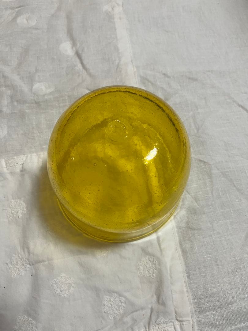 横山秀樹　ガラス　黄色　ボウル