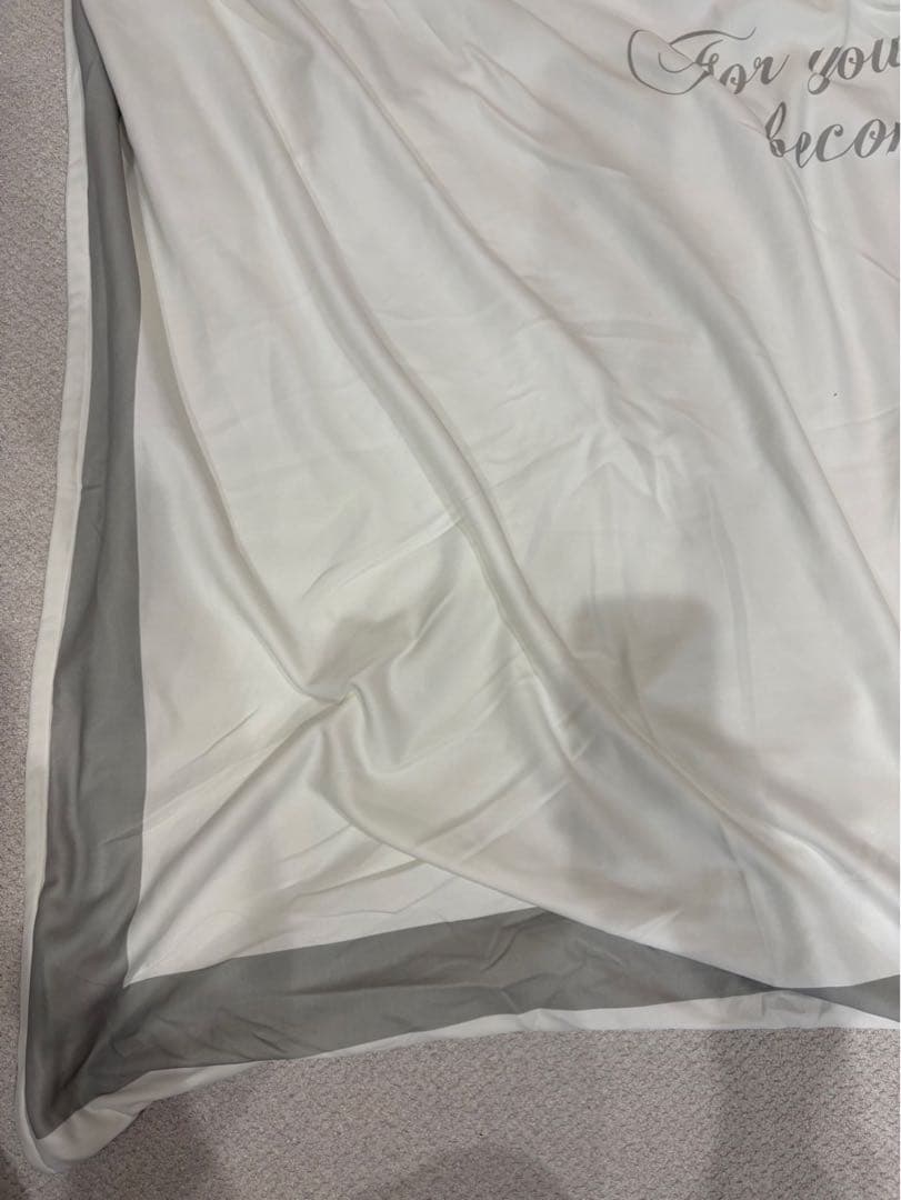 Rady 掛け布団カバー　ダブルサイズ　 ホワイト グレー　枕カバー２点　裏起毛