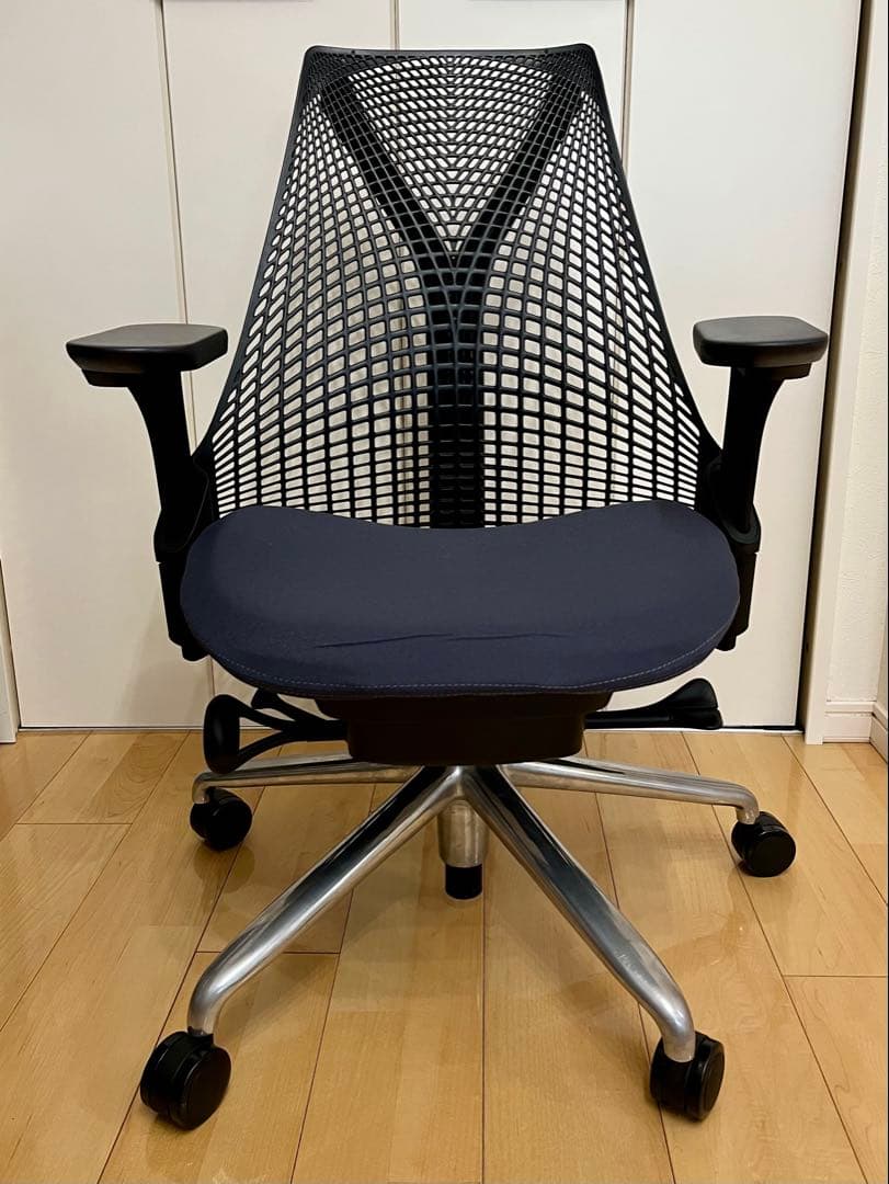 正規店購入】セイルチェア ブラックフレーム/ポリッシュドベース ZEN