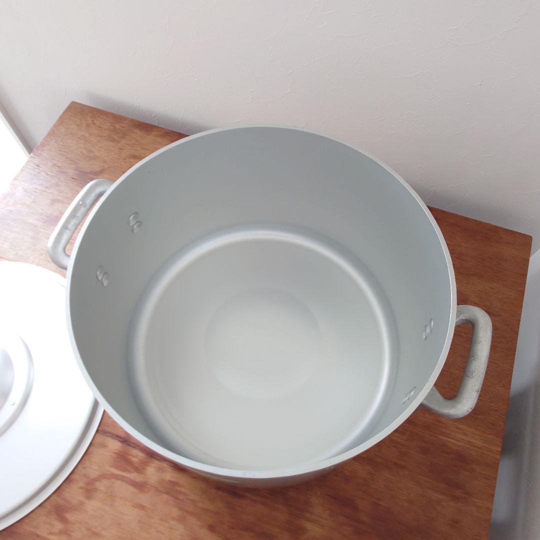 【未使用品】エレテック アルミ半寸胴鍋/ IH対応 33cm(18.0Ｌ)