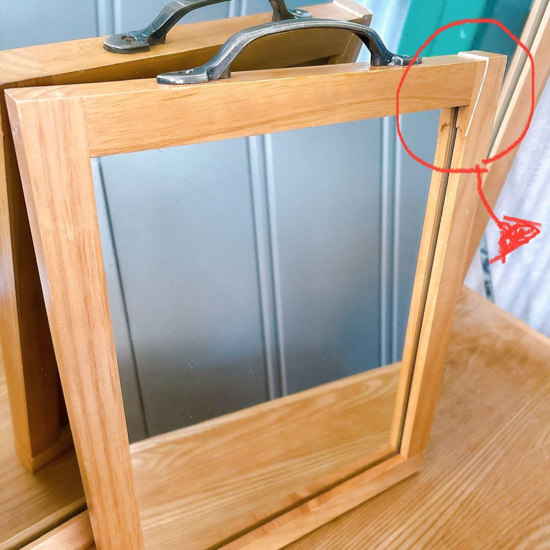 訳あり[送料込み】美容室 ドレッサー 片面 サロン 鏡台 木製