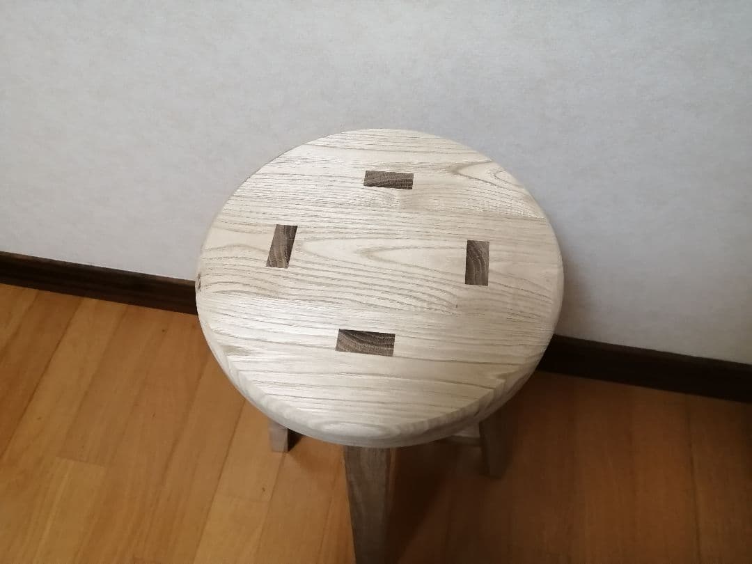 栗材スツール　高さ43cm　丸椅子　stool