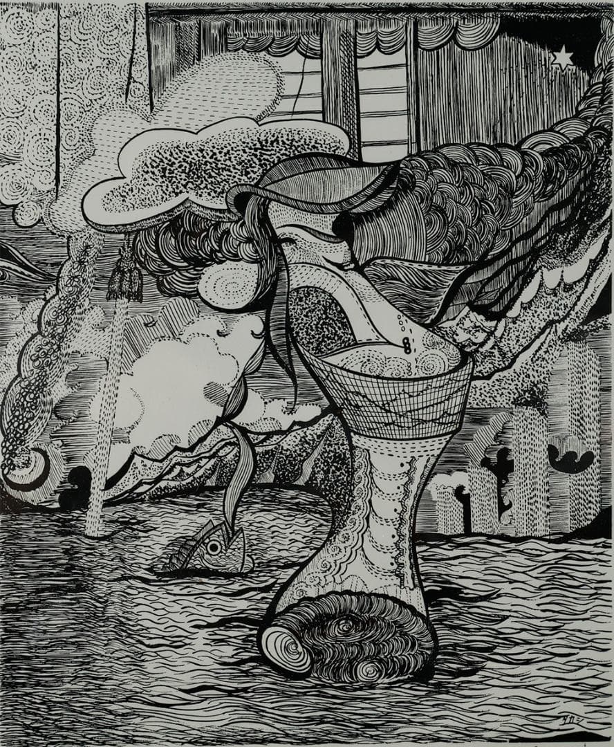 池上隆 直筆サイン 細密 鉛筆画 潮騒 額装 2号 共シール - メルカリ