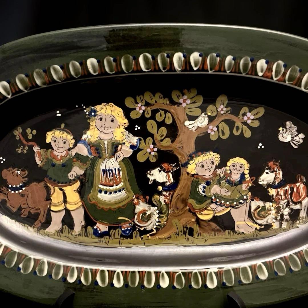 [希少] 北欧　プレート　ヴィンテージ　スイス　プレート　壁飾り