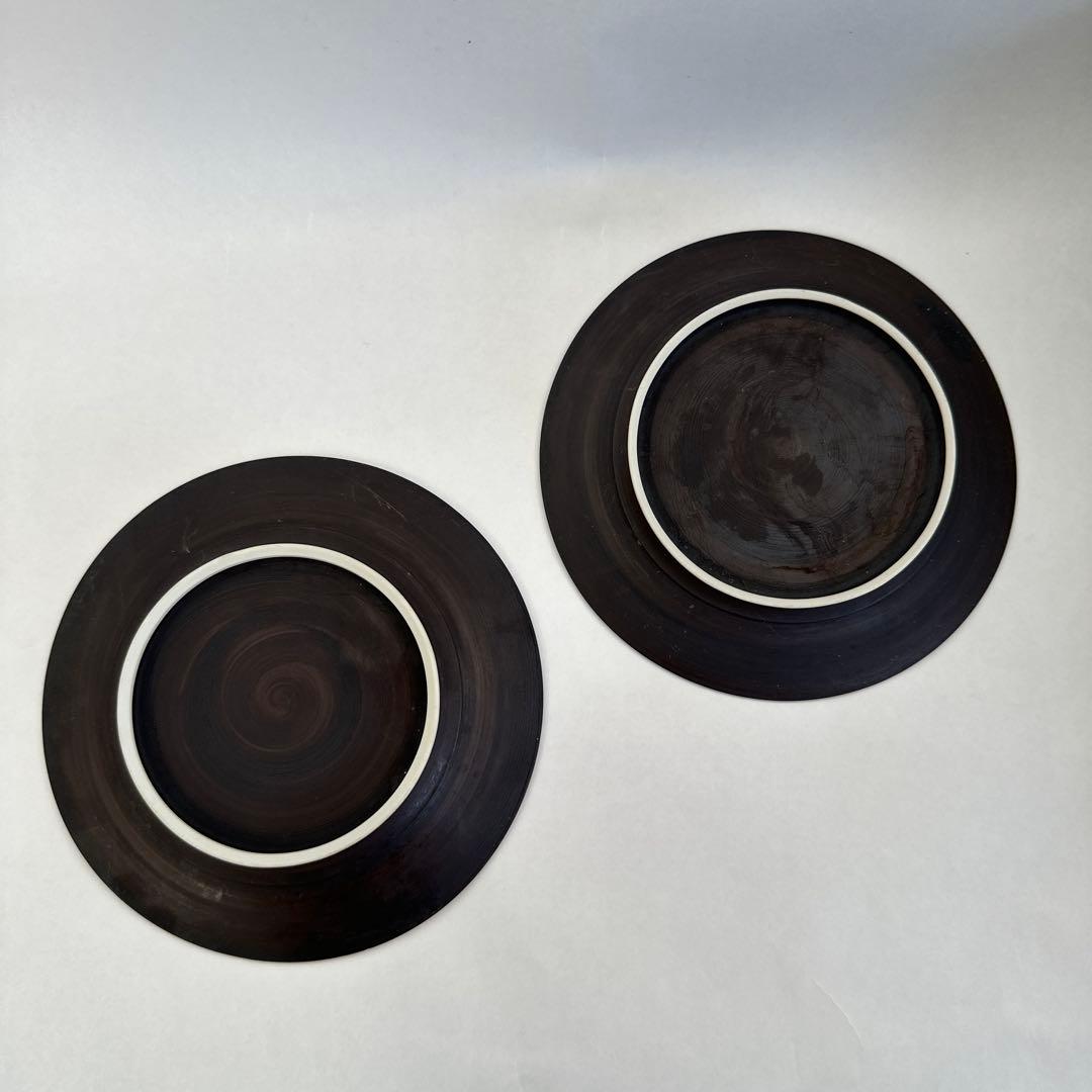 伊藤剛俊　花柄掻き落としシリーズ中皿２枚セット