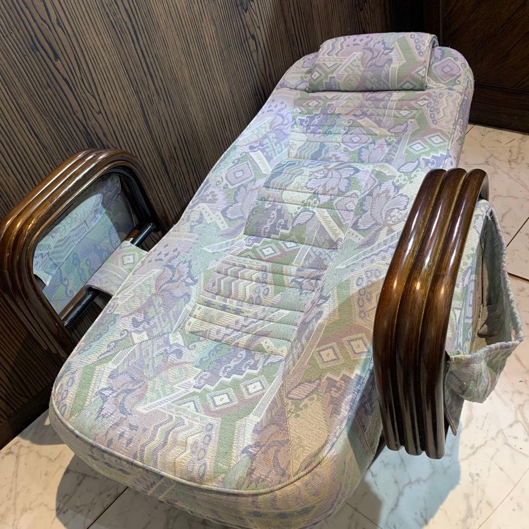 ラタン　座椅子　背もたれ調整　リクライニング