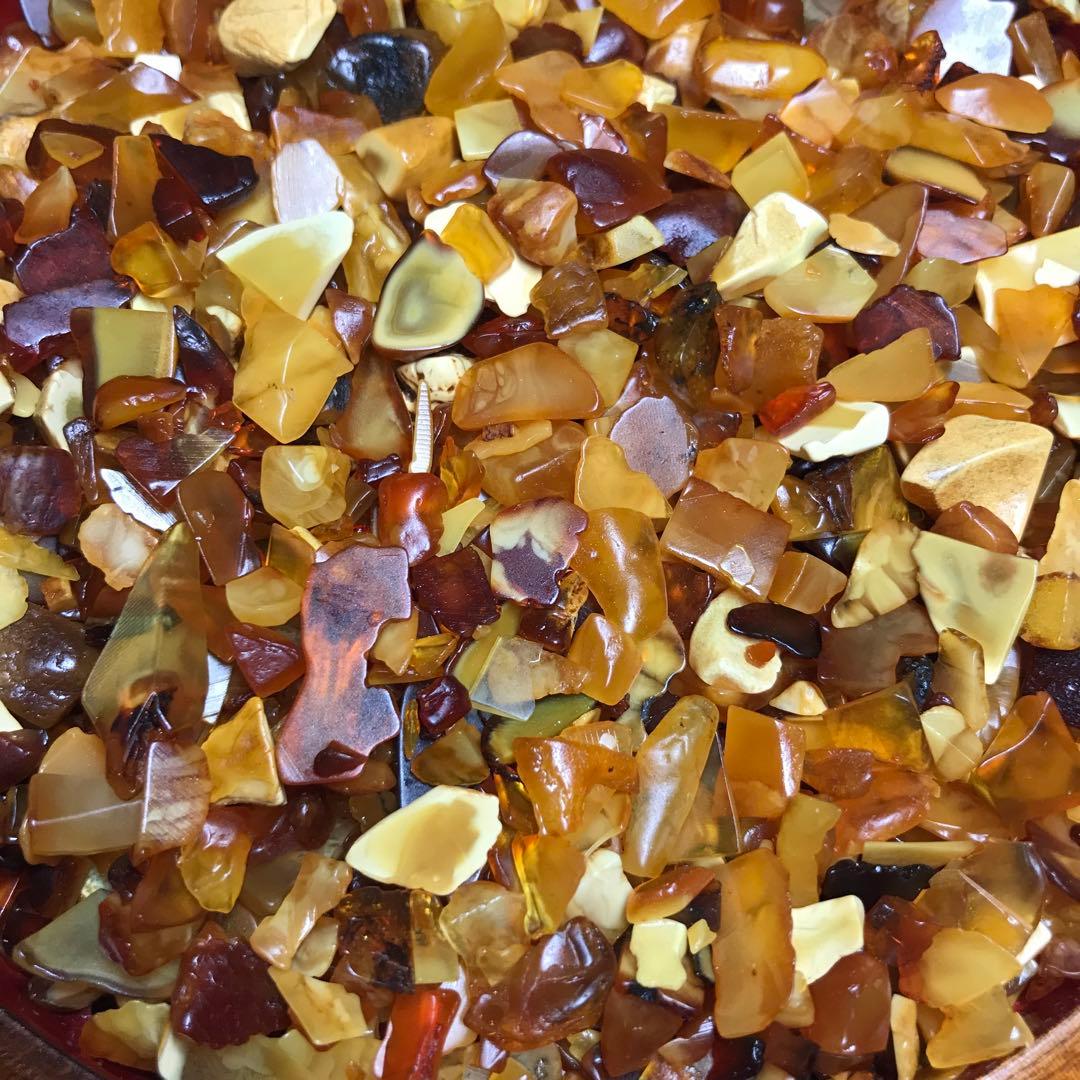 200★特選一品★希少☆AAA天然極上品【バルト海産MIXアンバー琥珀さざれ】❤️