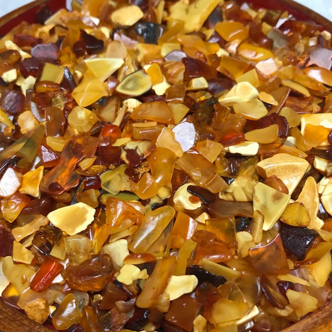 200★特選一品★希少☆AAA天然極上品【バルト海産MIXアンバー琥珀さざれ】❤️
