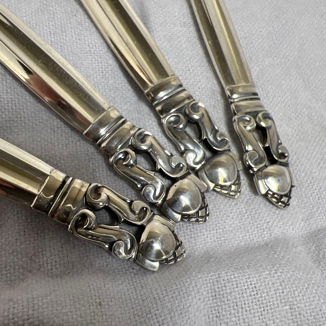 ジョージジェンセン　エコーンsterling925 スープスプーン4本　共袋付