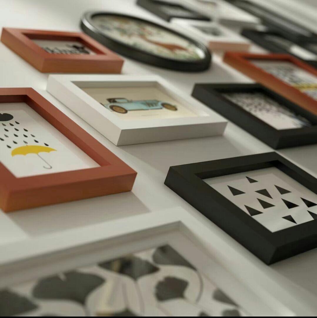 階段の実写写真立ての背景のアイデアの壁の組み合わせは穴を開けることができません