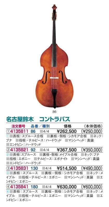 近県中高大生 引取限定】SUZUKI NO.92 コントラバス（1977年製