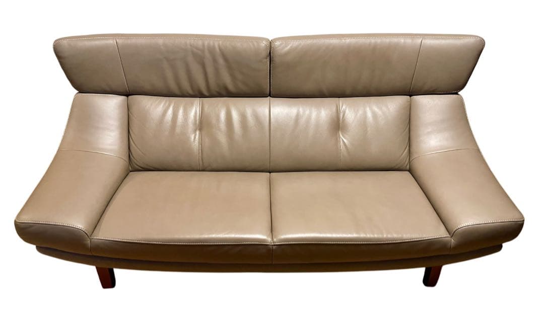 カリモク 2人掛けソファ 1890mm ZU4622 グレージュ モルトブラウン