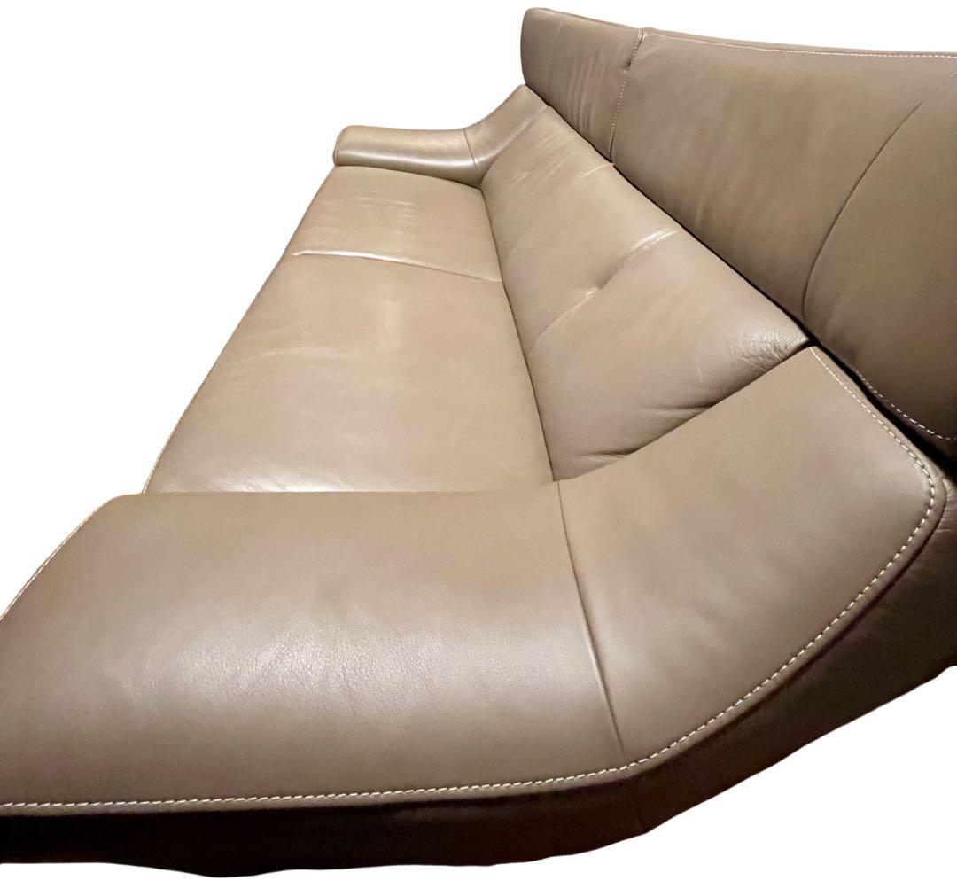 カリモク 2人掛けソファ 1890mm ZU4622 グレージュ モルトブラウン