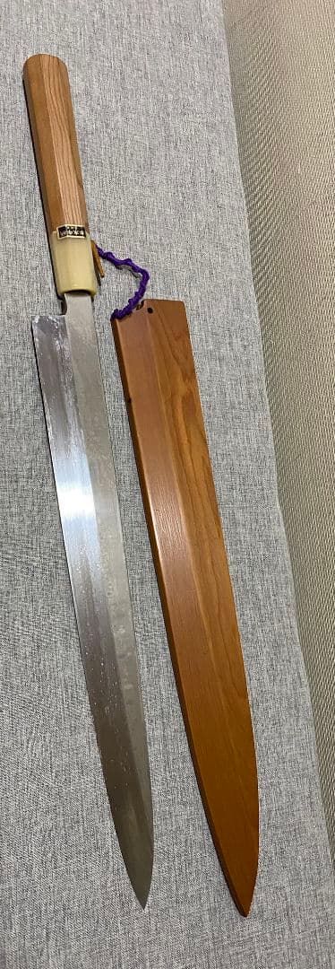 祝い包丁　本焼刄の水焼　鏡面仕上げ