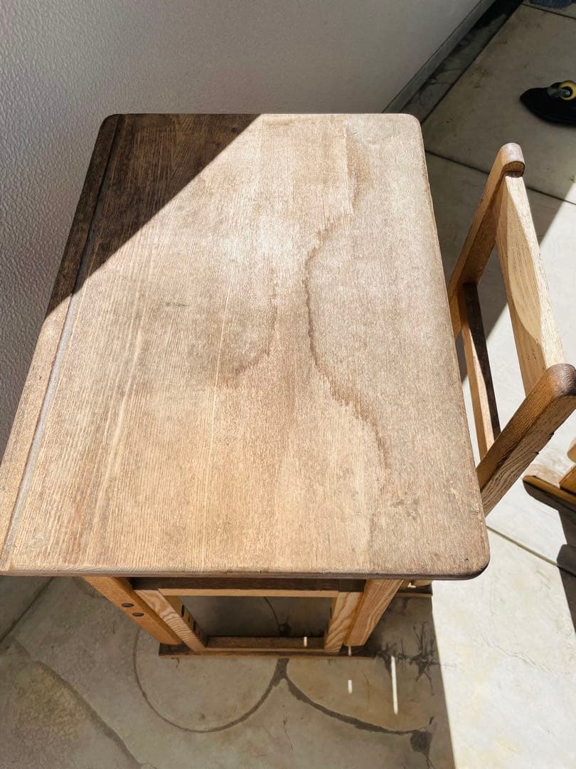 小学校 木製机＆椅子 レトロ