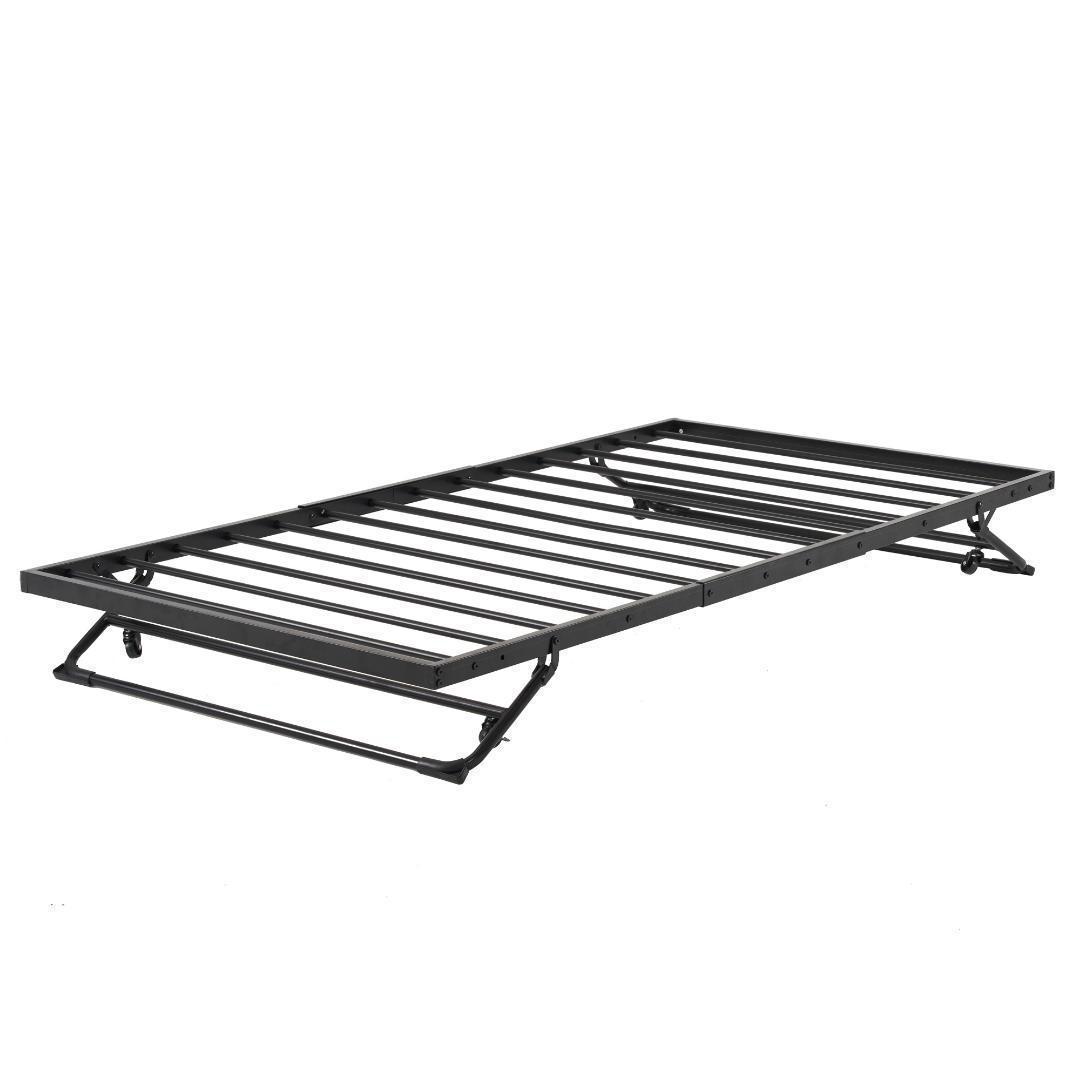 【ブラック】 パイプベッド 折りたたみベッド シングル 下収納 耐荷重120kg