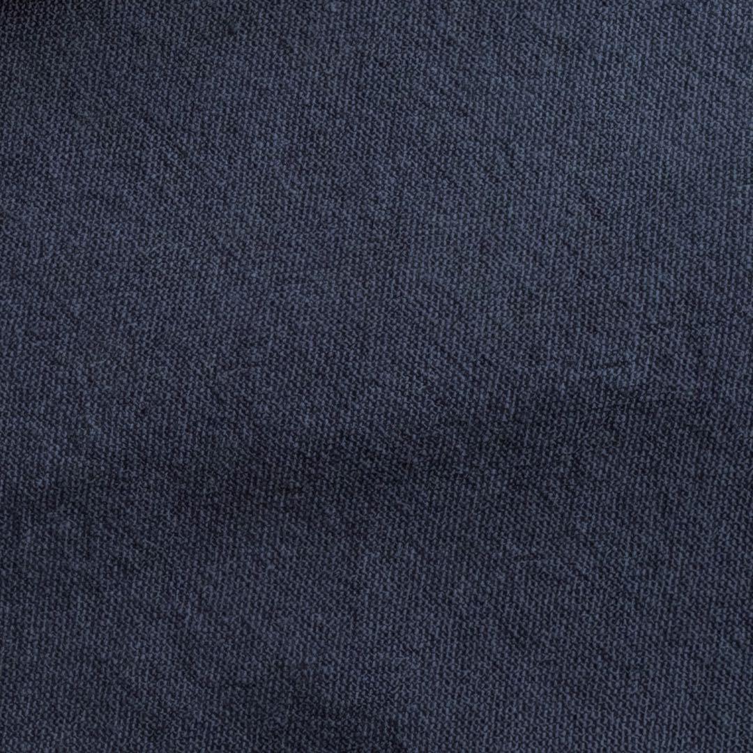 ナチュラルエプロン　ジャンスカ風　バッククロス　ネイビー　綿麻