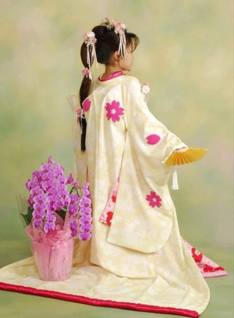 まめ姫ちゃま　お姫様風　7歳七五三着物