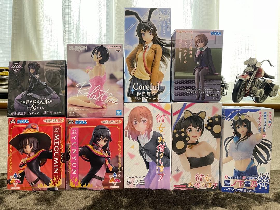 アニメ美少女フィギュア9個セット　彼女お借りします、その着せ替え人形は恋をする他