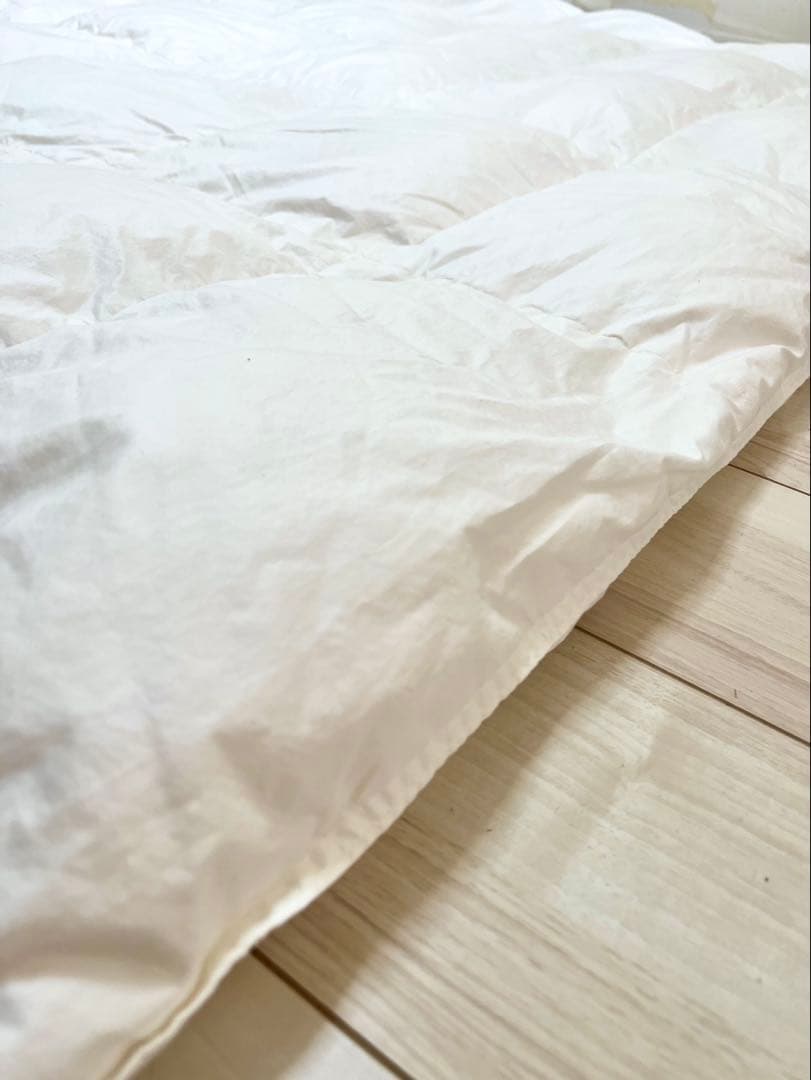 丸八真綿　肌掛け羽毛布団　シングルサイズ　0.5k 【未使用シーツカバー付き】