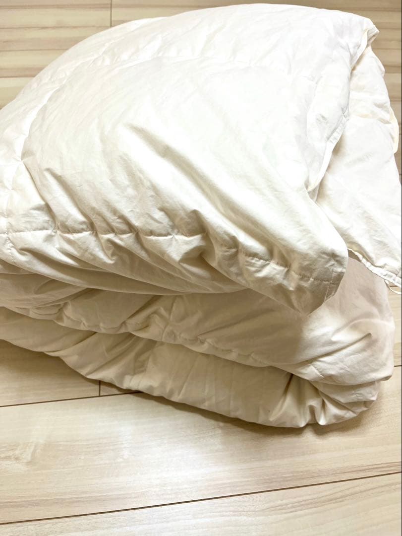 丸八真綿　肌掛け羽毛布団　シングルサイズ　0.5k 【未使用シーツカバー付き】