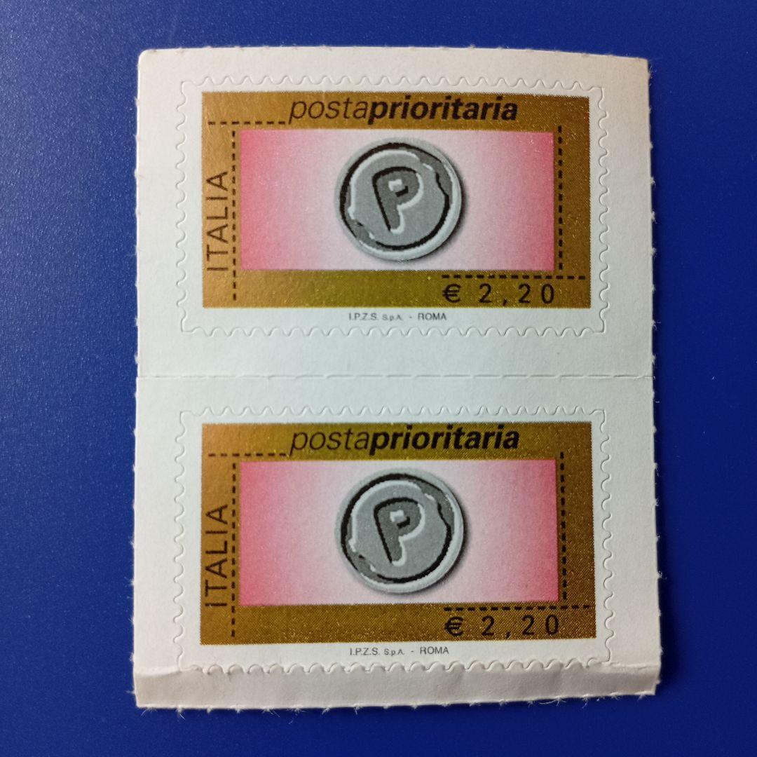 9614 外国切手 イタリア 2008年 優先郵便切手 €2.20 シール式6枚