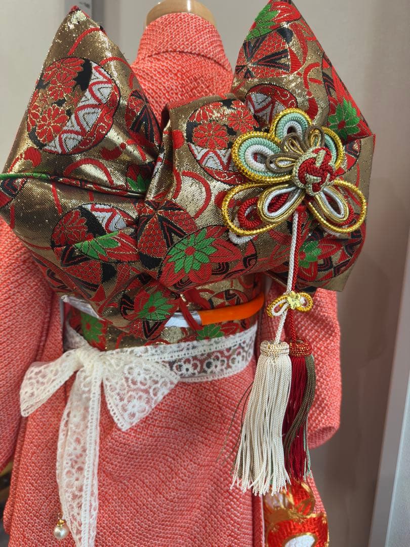 総絞り　七五三　正絹　着物　フルセット