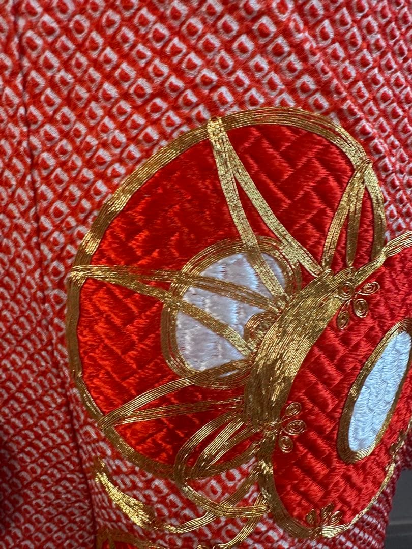 総絞り　七五三　正絹　着物　フルセット