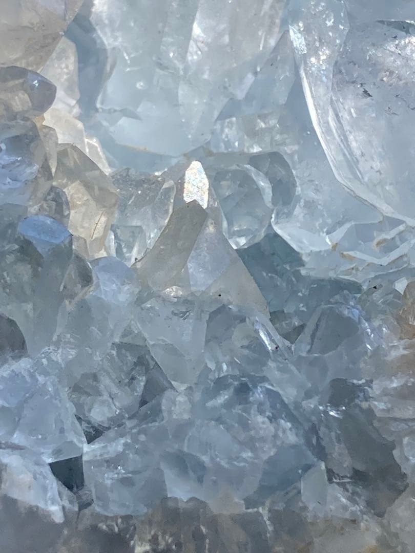 セレスタイト　原石　虹入　天然石　特大♡ キラキラつやつや