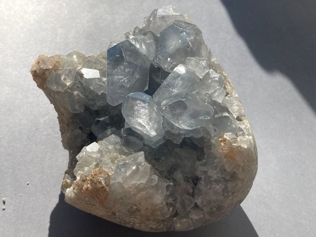 セレスタイト　原石　虹入　天然石　特大♡ キラキラつやつや